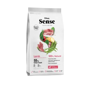 Pienso Dibaq Sense grain free cordero 2kg para perros. Con carne fresca, sin cereales y digestión suave.