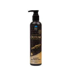 Aceite de pescado Oleum Good Luck 250ml para perros y gatos. Con omegas 3, 6 y 9 para pelaje, articulaciones y defensas.